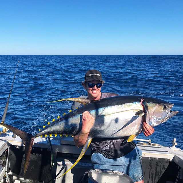 ANGLER: Joel Oliver SPECIES: Yellowfin Tuna WEIGHT: 62.5 kg LURE: 10" JB Dingo.